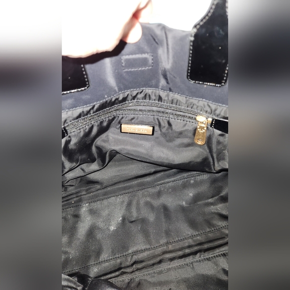 Tory Burch Black Nylon and Patent Leather Tote Shoulder Bag - Picture 7 of 10